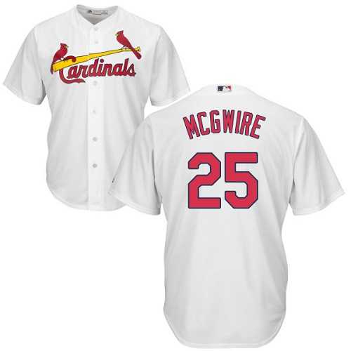 Men%27s St Louis Cardinals #25 Mark McGwire White Cool Base Stitched Jersey Dzhi